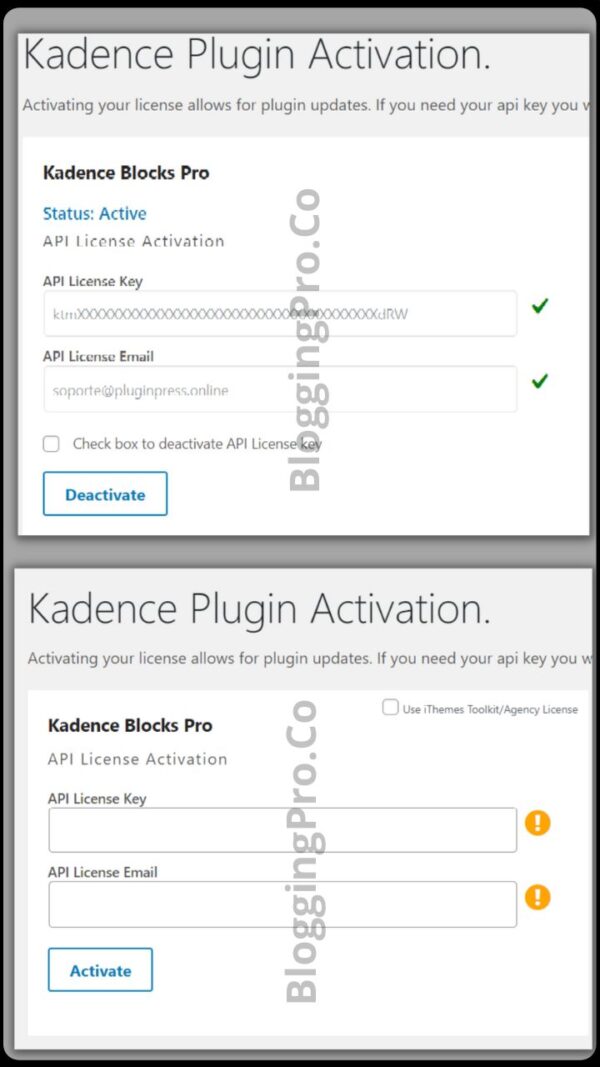 kadence block pro license key