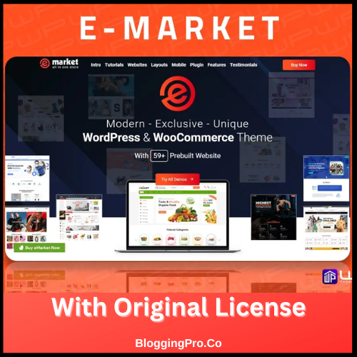 eMarket WooCommerce Theme With License Key